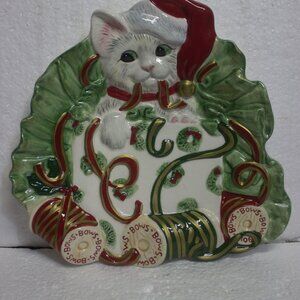 Vintage Fitz and Floyd Kitty Kringle Serving Plate
